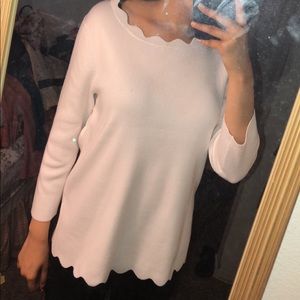 Cable and gauge white shirt